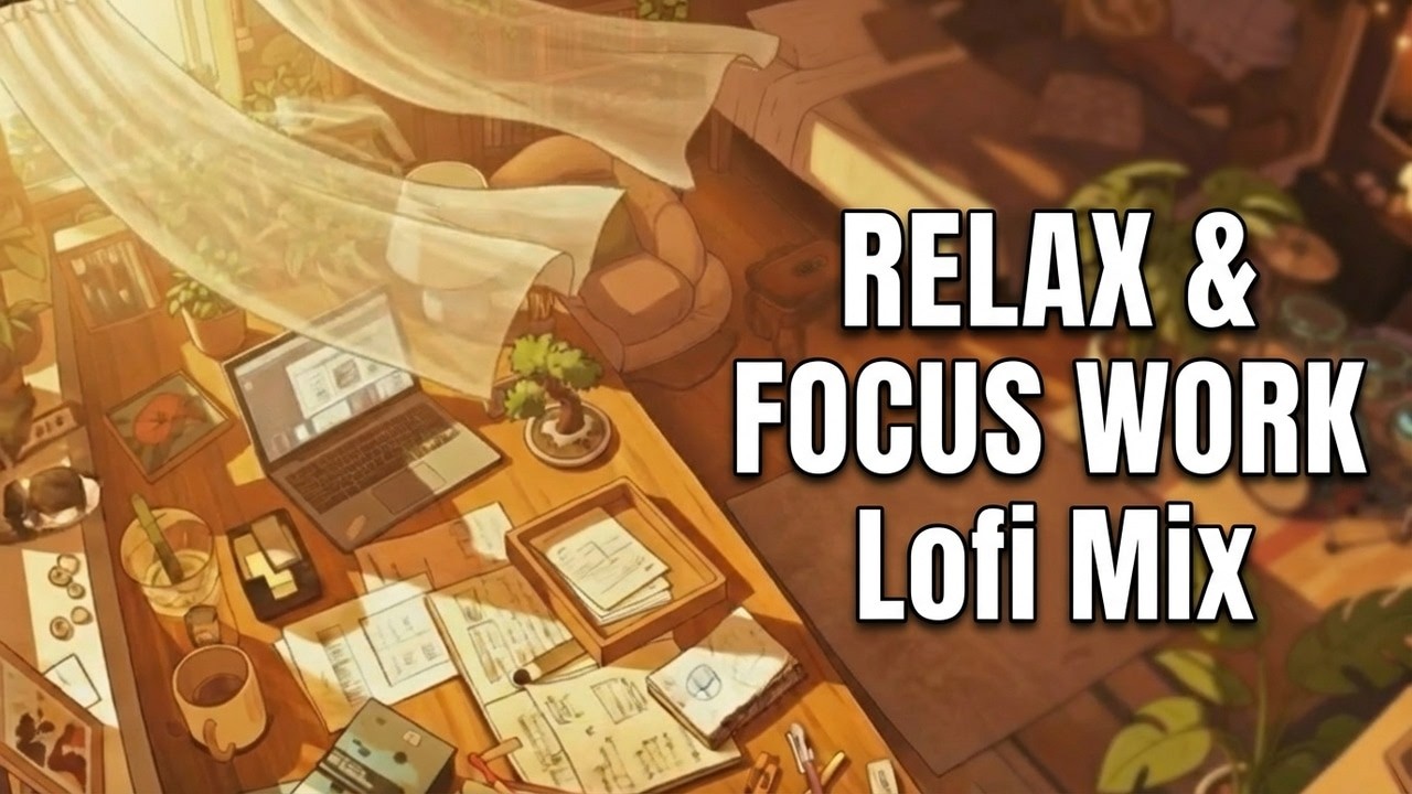 Lofi ผ่อนคลายเพื่อการทำงาน cozy sunlit room 💭 relaxing lofi animation for productivity