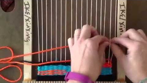 Weaving: How to create a warp interlock in tapestry weaving (5th grade)