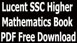 Lucent SSC Higher Mathematics Book PDF Free Download screenshot 5