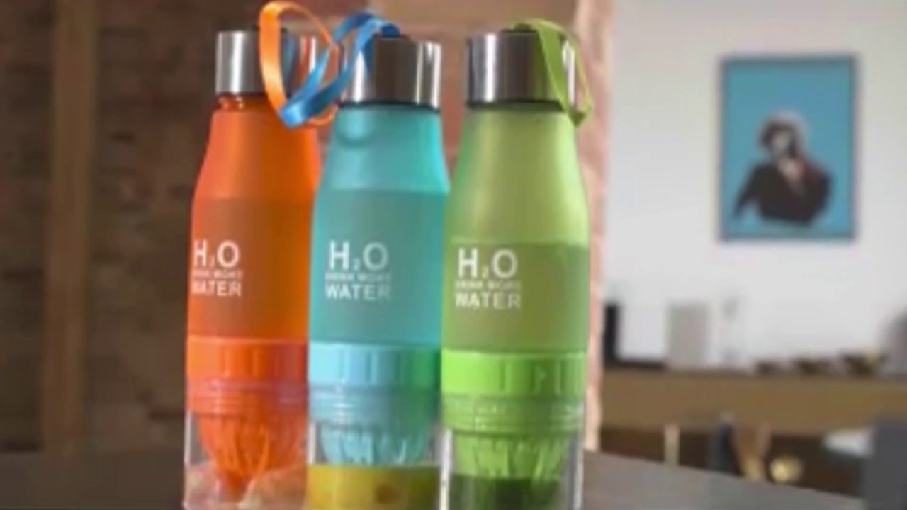 Fruit Infused Water Bottle BPA Free Drink More H20 YouTube