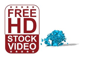 Free Stock Videos – slow motion of cylinder falling and breaking with alpha matte 3D animation