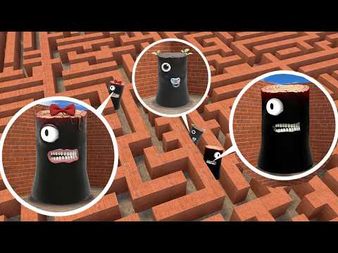 MR TREE SPRUNKI PHASE 4 FAMILY IN MAZE In Garry's Mod