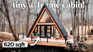 TINY AFRAME Airbnb On WATER! | Forest Lane AFrame (Full Tour)