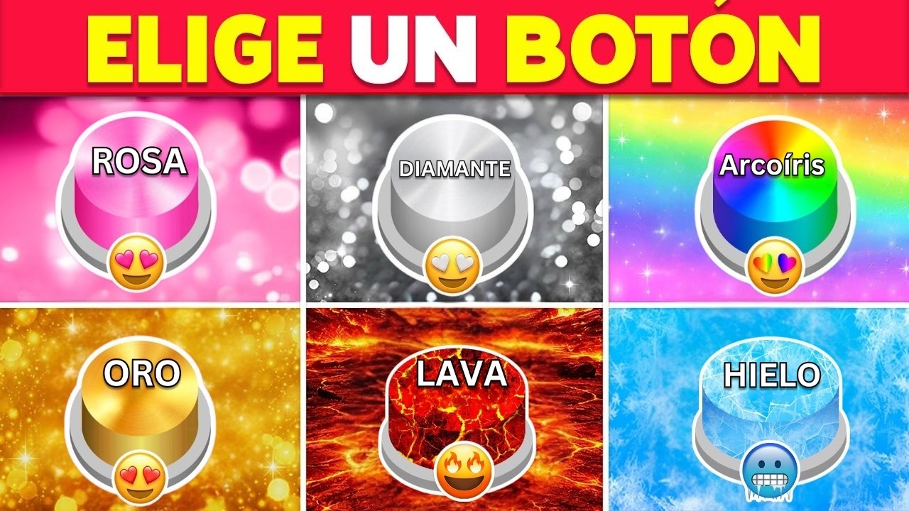 ELIGE UN BOTÓN 🌸 Rosa, 💎 Diamante, 🌈 Arcoíris, 🏅 Oro, 🌋 Lava, o 🧊 Hielo