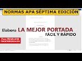 Elabora LA MEJOR PORTADA PROFESIONAL en WORD PASO a PASO según NORMAS APA SÉPTIMA EDICIÓN