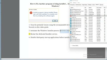 Fix Another program is being installed in Windows Installer error on Windows