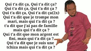 Fanicko Qui ta dit ça (Paroles/Lyrics)