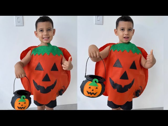 Fantasia Infantil Abobora Menino + abóbora / Halloween - Tamanho P