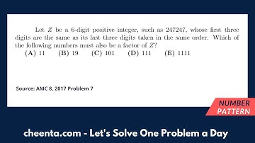 Number Pattern | AMC 8 2017 Problem 7 | Cheenta North America