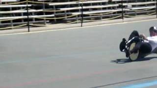 Sean Costin 200 meter sprint 41.1 mph on lowracer recumbent