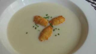 Cauliflower Soup with Blue Cheese Fritters