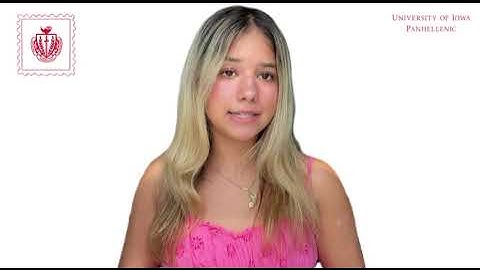 Iowas Panhellenic Recruitment Video 2025 - Sophia Ward