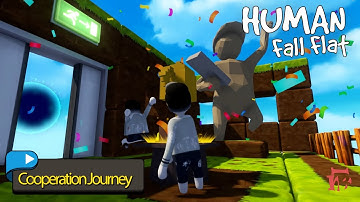 Human Fall Flat - Cooperation Journey Level Part 2 of 2 Walkthrough | Custom Map | Steam Workshop