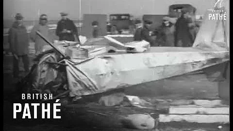 Bi-Plane Crashes Into Wall (1925)