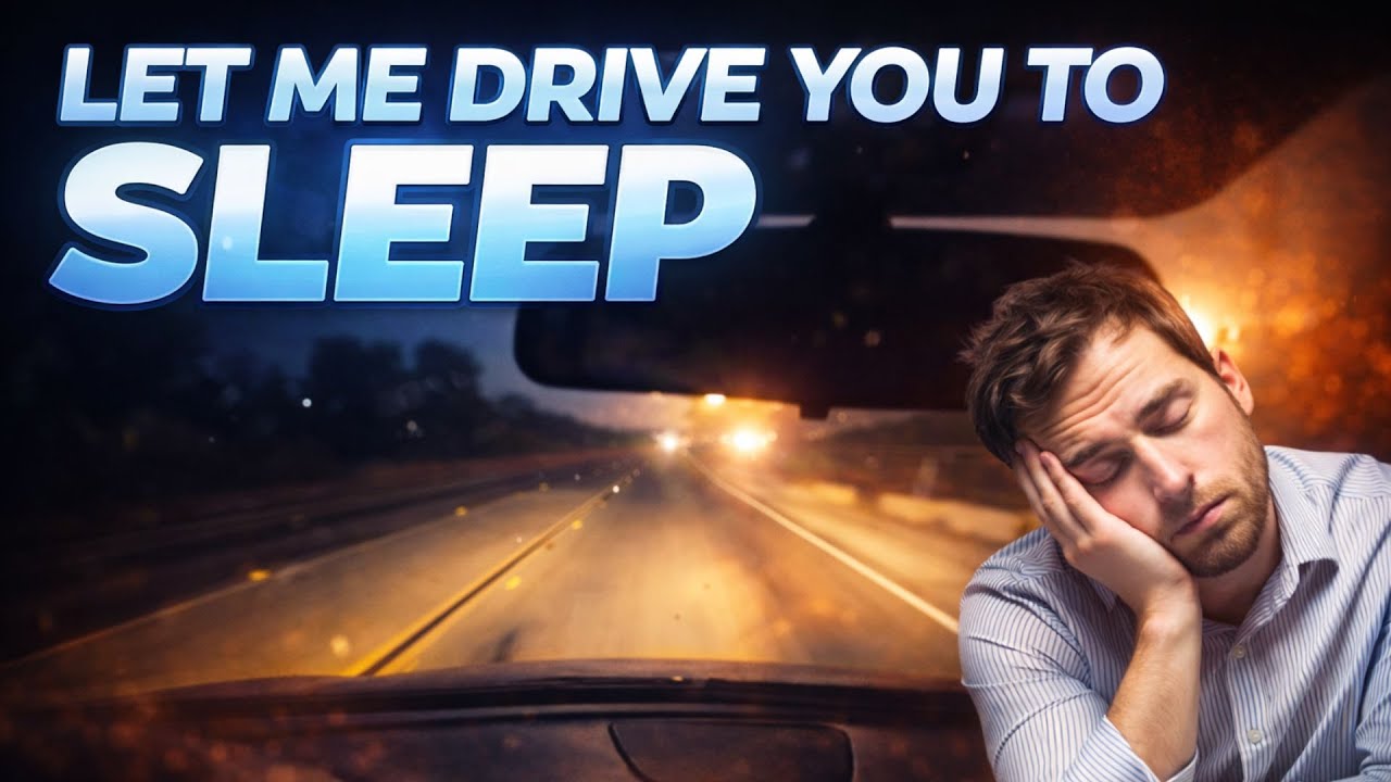 Drift Off to Sleep with Highway Sounds | Black Screen Driving ASMR