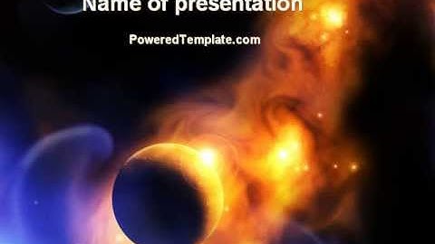 Solar Storm PowerPoint Template by PoweredTemplate.com