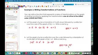 1.7 Notes (part 4) Multiple Transformations (ex 5 - 7)