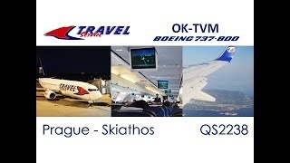 Flight from Prague to Skiathos | Travel Service Boeing 737-800 OK-TVM (Trip Report)