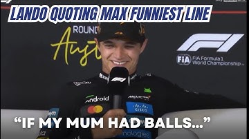 Lando Norris Quoting Max Verstappen Hilarious “If My Mum Had Balls” line in US GP 