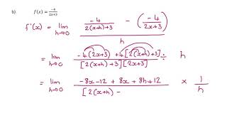 Differentiation from first principles