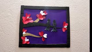 Very easy paper bird wall decor for kids