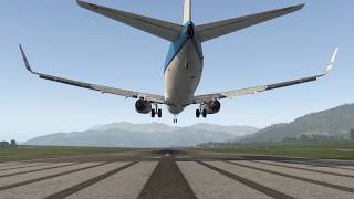 Klm B737 Approach And Landing In Tivat - Lytv, Monte
