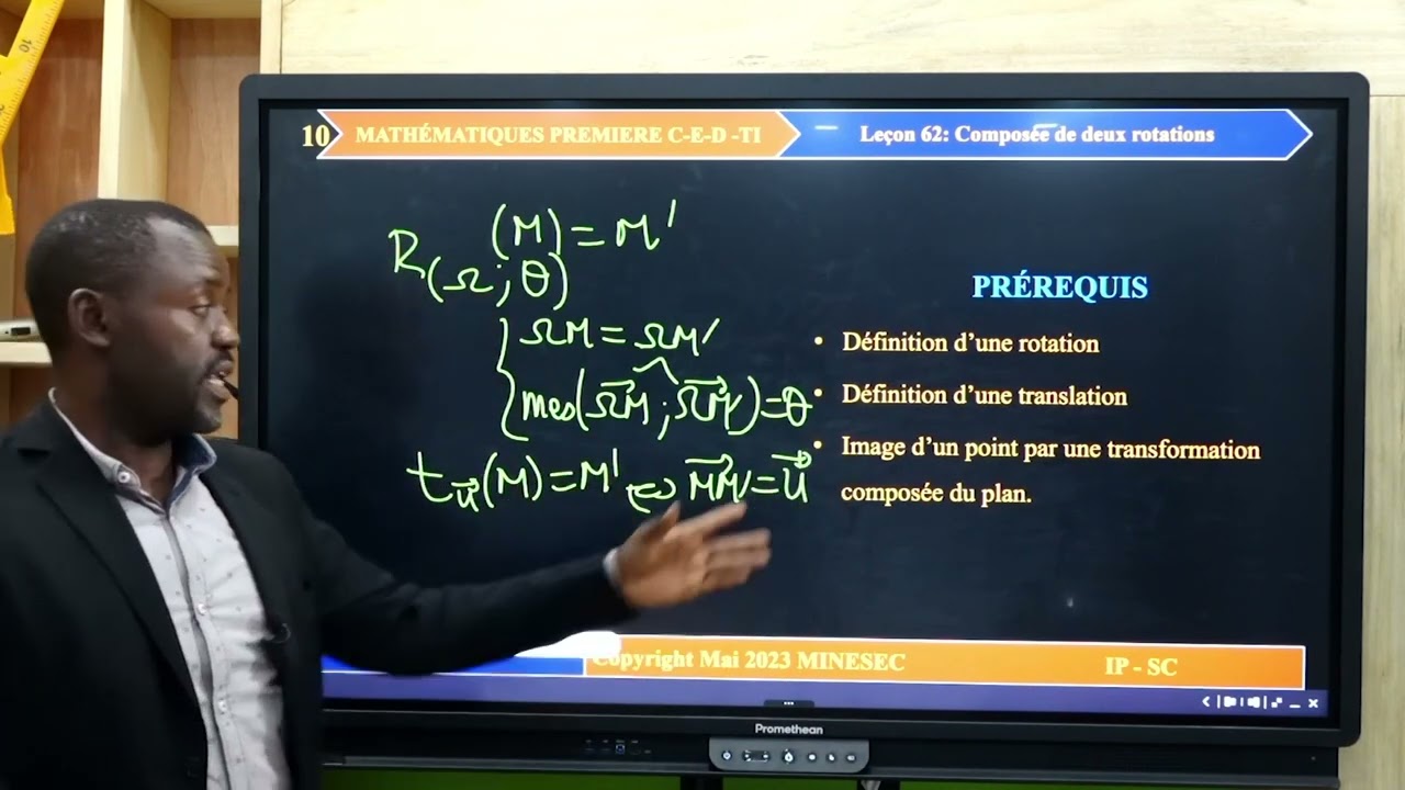 IP-SC MATHÉMATIQUES 1ere S Leçon 62 composée de deux rotations