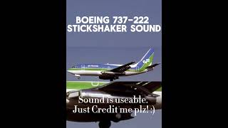 Boeing 737-222 stickshaker sound