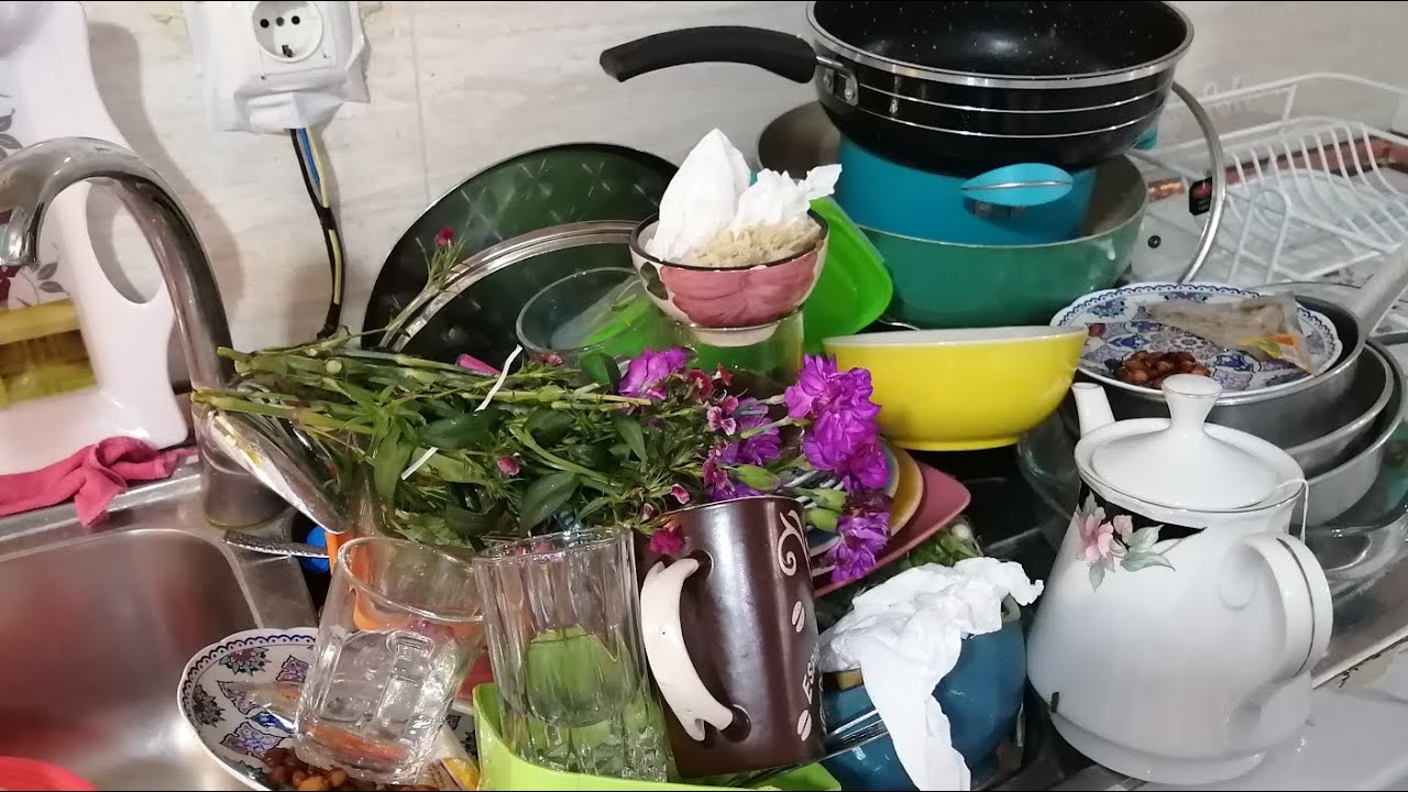 Messy to Clean ✨ Satisfying Dishwashing Transformation /ASMR 