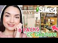 8 nouveaux packs gratuits 350 items  cc sims 4