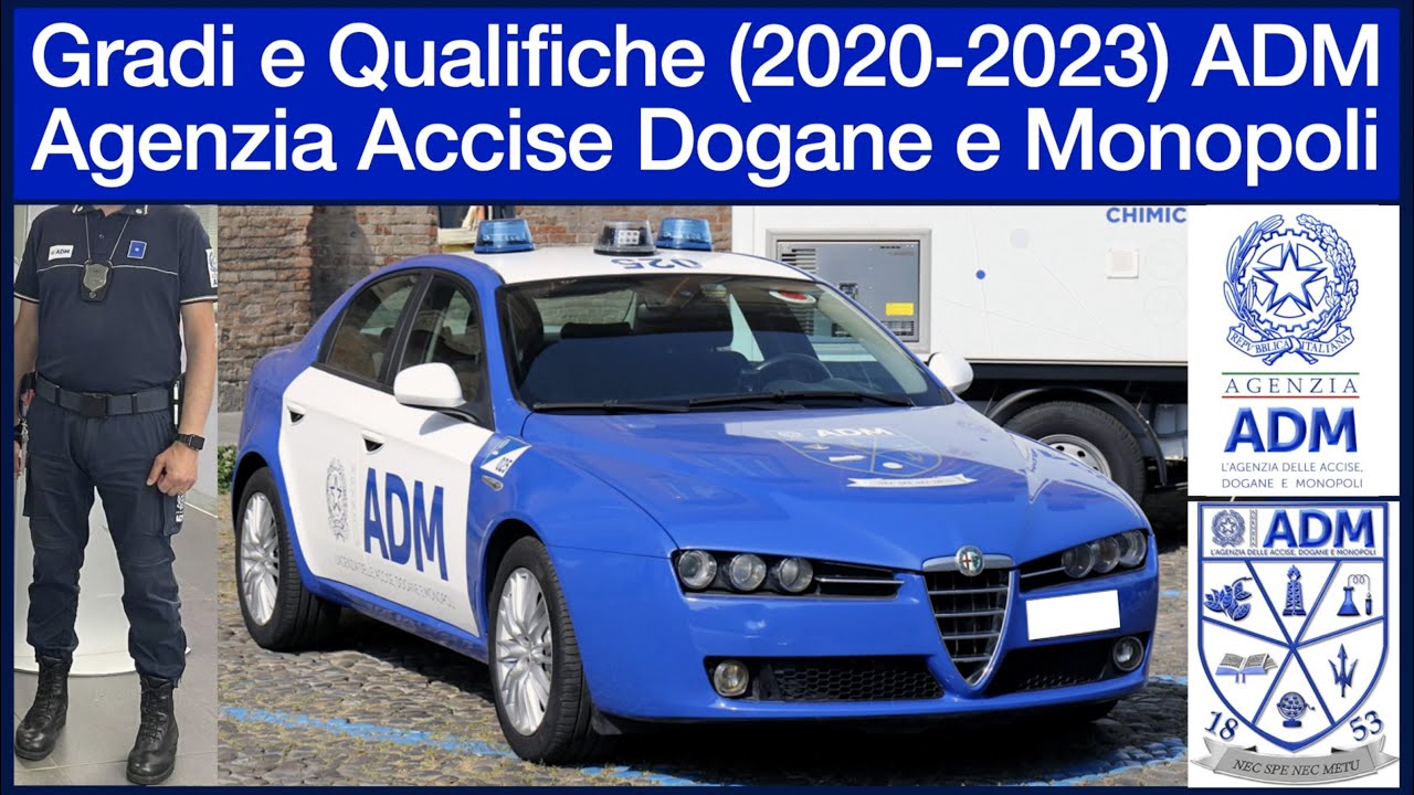 Gradi e Qualifiche ADM Agenzia Accise, Dogane e Monopoli (2020-2023)