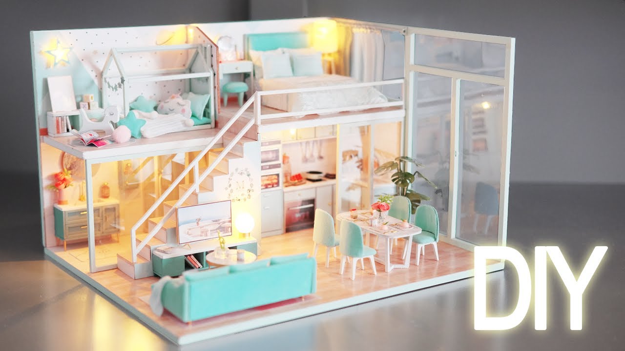 DIY Miniature Dollhouse Kit Poetic Life Duplex Apartment DIY Miniature Dollhouse Kit Poetic Life Duplex Apartment