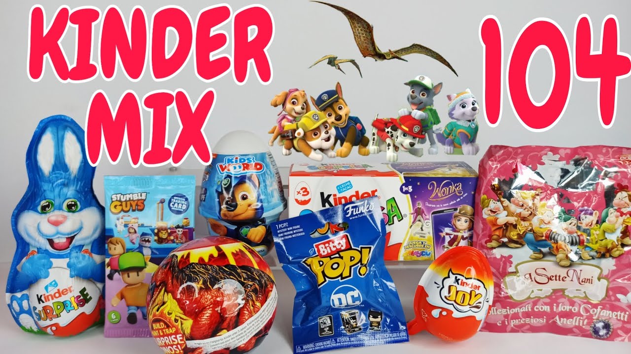 KINDER MIX 104. ДИНОЗАВРЫ, ЩЕНЯЧИЙ ПАТРУЛЬ, ГАРРИ ПОТТЕР, СТАМБЛ ГАЙС ...