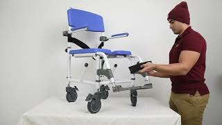 Healthline Aluminum Shower Commode Chair