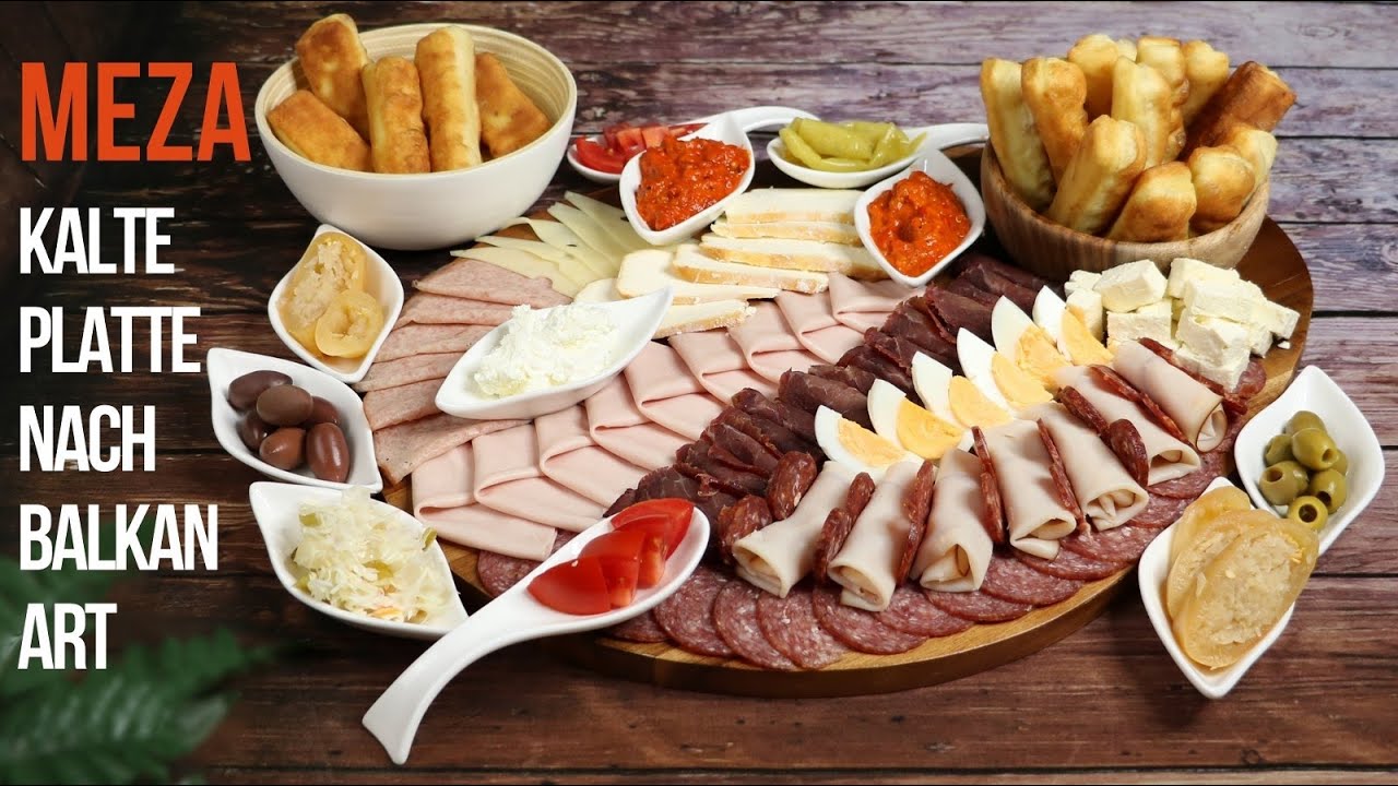 KALTE PLATTE NACH BALKAN-ART SELBER MACHEN - MEZA -MEZZE IDEEN - KALTE PLATTE DEKORIEREN - APPETIZER