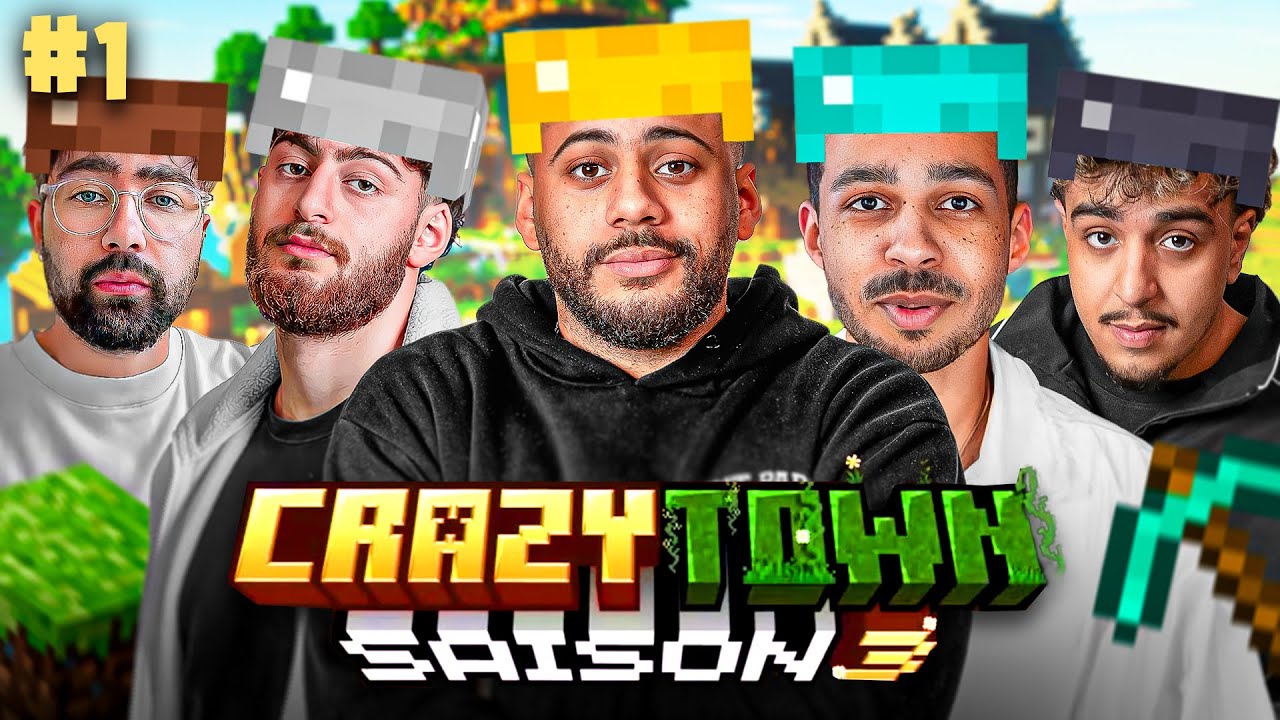 JE DECOUVRE CRAZY TOWN ET JE REND FOU TOUT LE MONDE AVEC MOUSIEUR #1 (Minecraft)