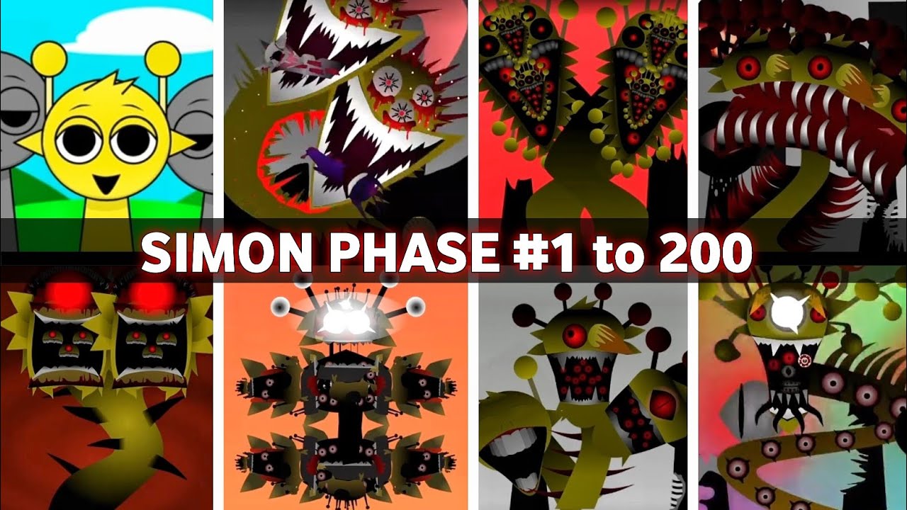 Incredibox - Sprunki phase 1 to 200 SIMON in ALL Different Mods