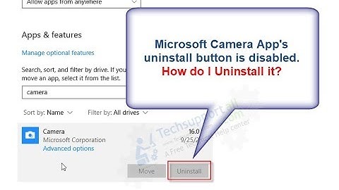 How to uninstall and reinstall Microsoft Camera app in Windows 10
