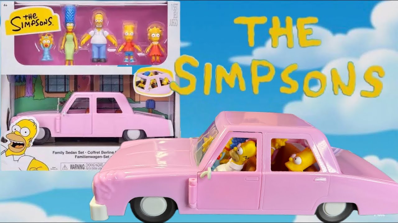 The Simpsons Family Sedan Set by Jakks Quick Unboxing Review - YouTube