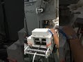 high speed double servo feeder machine on customer plant site