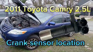 2011 Toyota Camry 2.5L Crank sensor LOCATION