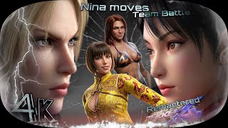 Team Christie, Julia & Xiaoyu with  Nina grab moves Tekken 4 Remastered UHD 4K 60 FPS