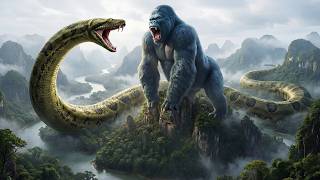 Famous Gorilla vs Giant Snake 🐍 | Epic Mountain Jungle Showdown | Cinematic 4K Story Net Worth