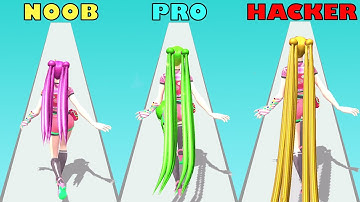 Hair Rush Challenge - NOOB vs. PRO vs. HACKER