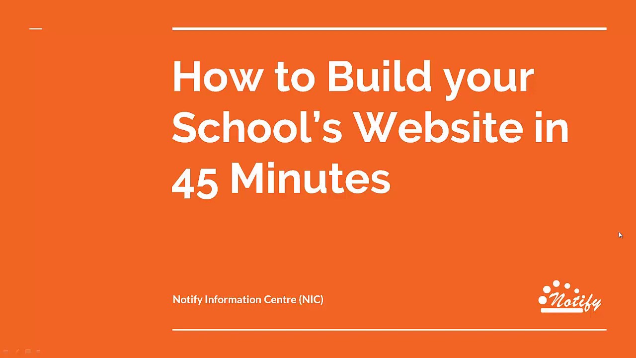 How to Build your School's Website in 45 Minutes - 01