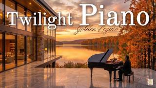 GOLDEN TWILIGHT PIANO | Peaceful Autumn Sunset & Solo Piano Harmonies (No Mid-Roll Ads)