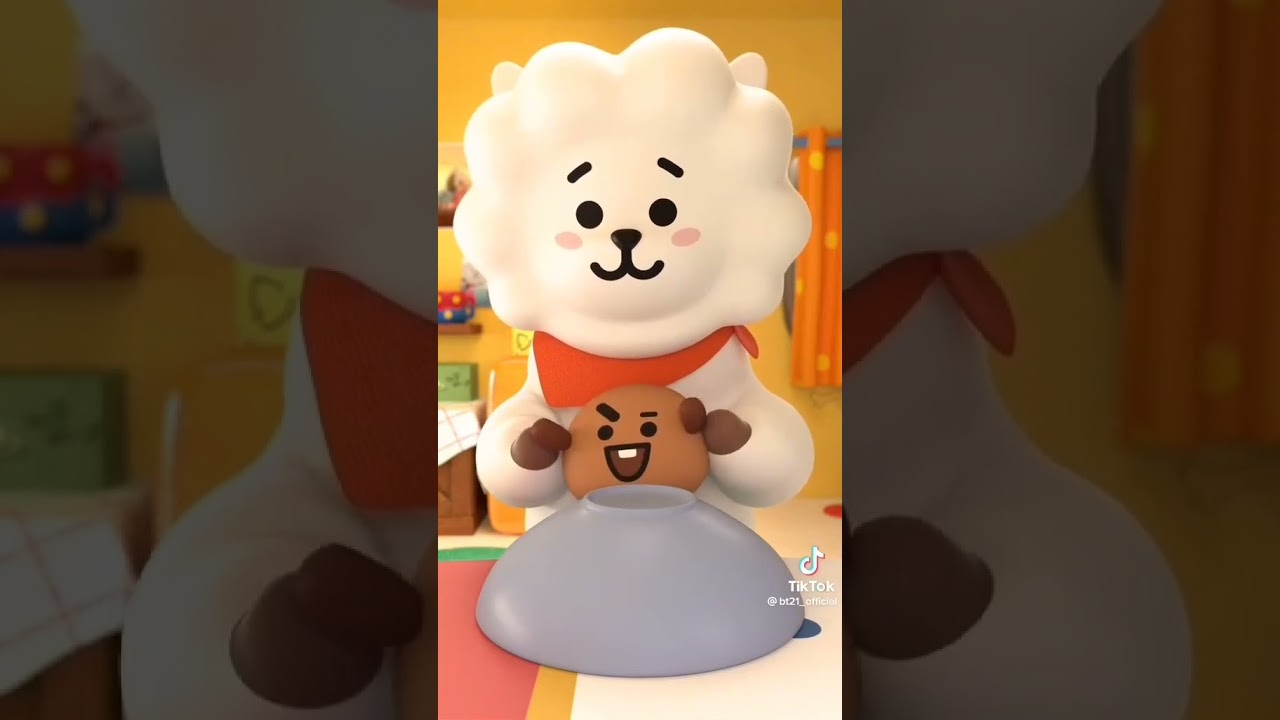 BT21  cute Rj and Shooky. 