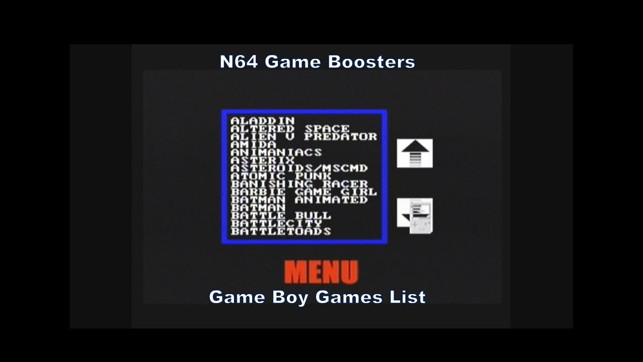 Game Booster Cheat Cartridge Game Boy Games List For N64 YouTube Game Booster Cheat Cartridge Game Boy Games List For N64 YouTube