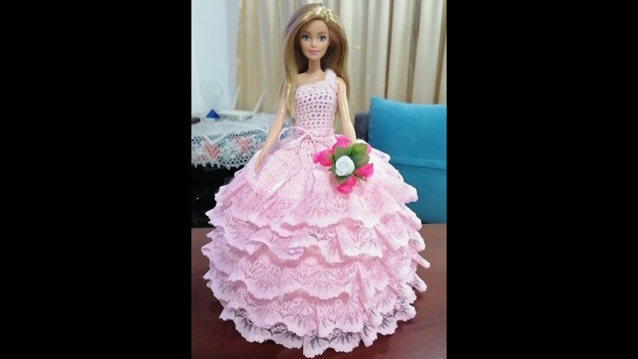 (QUINCEAÑERA) TEJIDO CROCHET PARA MUÑECA BARBIE FÀCIL DE HACER 💕 - YouTube