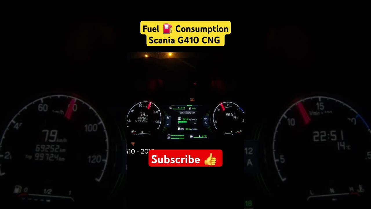 Fuel ⛽️ Consumption Scania G410 CNG 